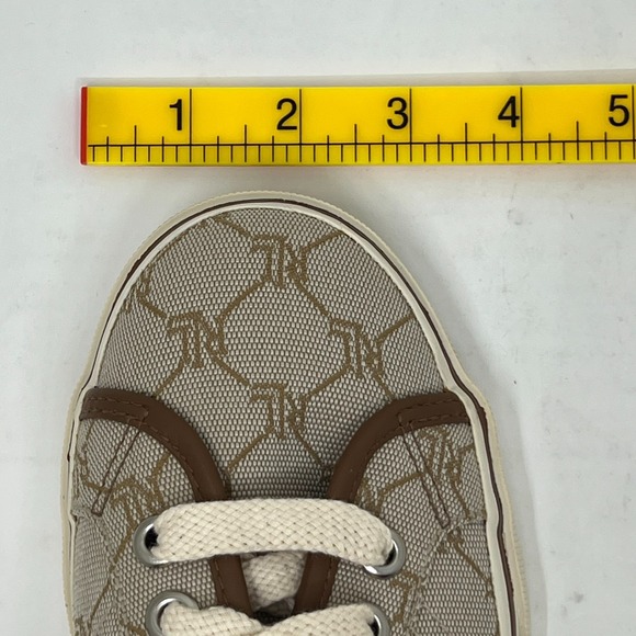 Ralph Lauren Cissy Camel Signature Fabric Mule Sneaker Women's Size 8.5B VTG NEW - Picture 14 of 14